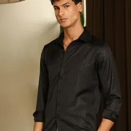 Campus Sutra Comfort Printed Satin Casual Shirt-picture-38