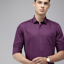Arrow Manhattan Slim Fit Opaque Pure Cotton Formal Shirt-image-31