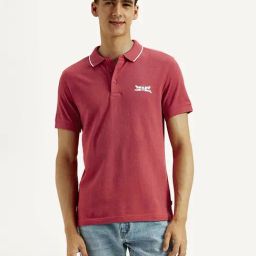 Levi's Red Slim Fit Polo T-Shirt-image-59