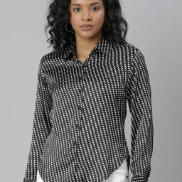 SHOWOFF Black & White Printed Shirt-image-40