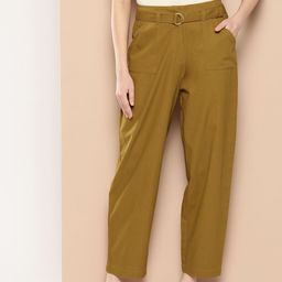 Chemistry Women Cotton Trousers with Belt-image-13