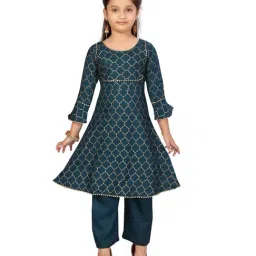 Aarika Kids Green Printed Kurta with Palazzos-image-19