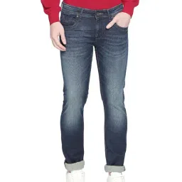 Basics Navy Skinny Fit Lightly Washed Jeans-image-41