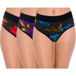 AROUSY Red & Blue Printed Hipster Panties - Pack Of 3-image-26