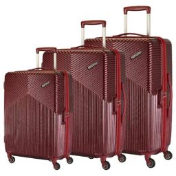 American Tourister Georgia Red 4 Wheels Large Hard Cabin Trolley Bag Pack of 3-image-122