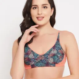 Clovia Blue Printed Non Padded Bra-picture-35