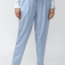 Van Heusen Light Blue Slim Fit Trousers-image-42