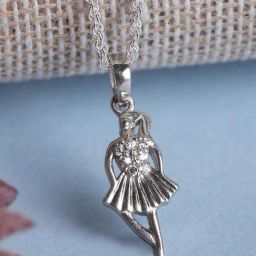 Clara 92.5 Sterling Silver Princess Pendant with Chain for Women-image-83