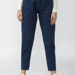 Van Heusen Navy Cotton Mid Rise Jeans-image-132