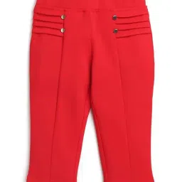 Tiny Girl Kids Red Regular Fit Capri-image-76