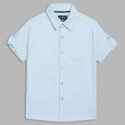 Blue Giraffe Kids Blue Regular Fit Shirt-image-55
