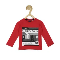 Allen Solly Kids Red Printed Full Sleeves T-Shirt-image-28