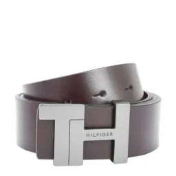Tommy Hilfiger Brown & Black Leather Reversible Belt for Men-image-40