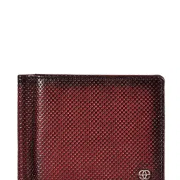 Eske Maroon Textured Money Clip Wallet for Men-image-72