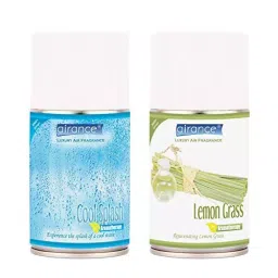 Airance 250 ml Each Lemon Grass & Cool Splash Fragrance Automatic Air Freshener Refill Perfume Spray (Pack of 2)-11
