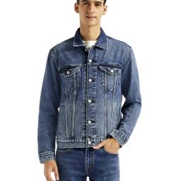 Levi's Blue Cotton Regular Fit Denim Jacket-picture-43