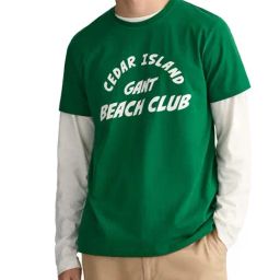 Gant Green Cotton Regular Fit Colour Block T-Shirt-picture-16