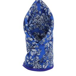 Alvaro Castagnino Blue Tropical Print Pocket Square-image-67
