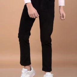 Crimsoune Club Boys Black Cotton Regular Fit Trousers-image-90