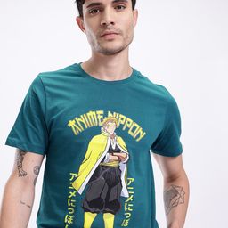 Kook N Keech Anime Nippon Printed Bamboo Regular Fit T-shirt-image-83