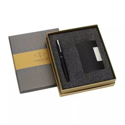 Parker Frontier Blue Fountain Pen with Card Holder Matte Black, 9000023596-32