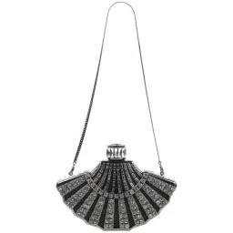 Odette Grey Embellished Clutch image 3