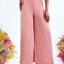 Cover Story Dusty Pink Regular Fit Mid Rise Trousers-picture-12