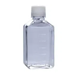 Abdos 500 ml Capacity Square Shape Sterilized PET Media Bottle With Cap, P21081 (Pack of 24)-23