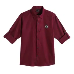Charchit Boys Maroon Cotton Shirt-image-27