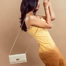 Strokes by Namrata Mehta Beige Small Clutch-image-38