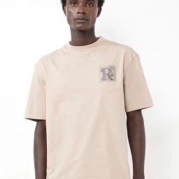 Rare Rabbit Beige Oversized Graphic T-Shirt-image-26