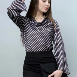 PURYS Black Striped Top-image-24