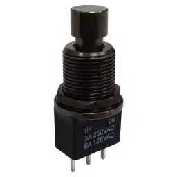 MULTICOMP PRO Standard Pushbutton Switches PB SWITCH, SPDT, 6A, 125VAC/28VDC, PANEL, MP-PB10-AAA2QE-4.-13