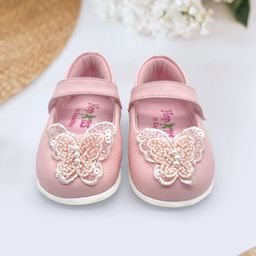 Hopits Infant Girls Butterfly Embellished Ballerinas-image-52