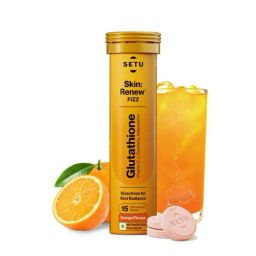 Setu Orange Flavour Skin Renew Glutathione Tablets for Glowing Skin - Pack of 1-8
