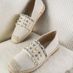 The White Pole Women's Beige Espadrille Shoes-image-40