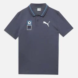 Puma Boys Grey Cotton Solid Polos-image-103