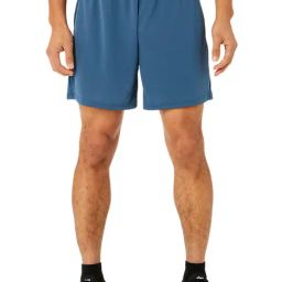 Asics Blue Regular Fit Texture Sports Shorts-picture-10