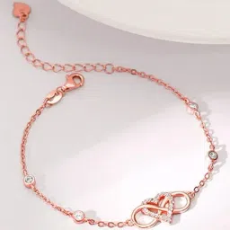 GIVA 925 Sterling Silver Rose Gold Bracelet for Women-picture-13