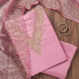 Koskii Embroidered Unstitched Dress Material-image-38