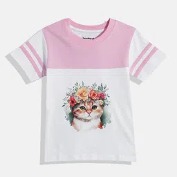 makemyfab Girls Colourblocked T-shirt-image-61