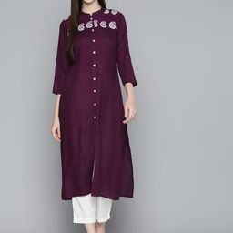 Jompers Paisley Embroidered Chikankari Kurta-picture-18
