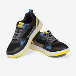 ID Men Colourblocked Round Toe Leather Lace-Ups Sneakers-image-29