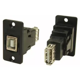 RS PRO Straight Panel Mount USB Connector 2 Port Type B to A, 2188305-32