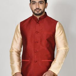RANAK Woven Design Nehru Jacket-53