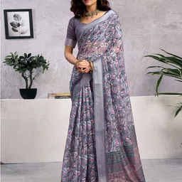 Mitera Floral Printed Saree-image-82