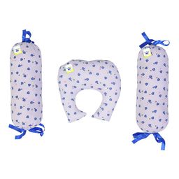 Toddylon Baby Pillow for Head Shaping with 2  Bolsters - Blue & White-picture-11