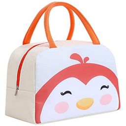 House of Quirk Insulated Reusable Lunch Bag Tote Bag for Women Printed Lunch Bag for School Picnic Office Outdoor Gym  - White Bird  Oxford Fabric-image-113