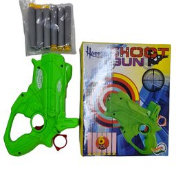 NEGOCIO Long Distance Shooting ZAP Toy Gun with Target Holder to Shoot + 10 Soft Dart Combo- PACK OF 1- COLOR MAY VARY-21
