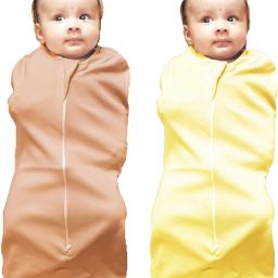 POD/Swaddle/Sleeping Bag/Sack for NewbornBaby 0-3months PK-2 Biscuit + Yellow Sleeping Bag-image-78